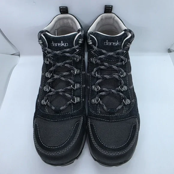 Dansko Paxton Black Suede Waterproof Hiking Boots Women's 40 / 9.5-10 Vibram - Picture 3 of 12